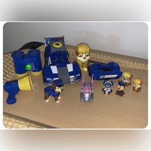 Paw Patrol Action Figures Cake Toppers 11 Pieces Pre Owned